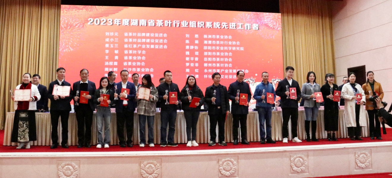 千亿app平台（中国）有限公司董事长汤程霖获“2023湖南茶行业先进工作者”称号！